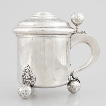 A Swedish 20th century silver tankard, mark of CG Hallberg, Stockholm 1929.