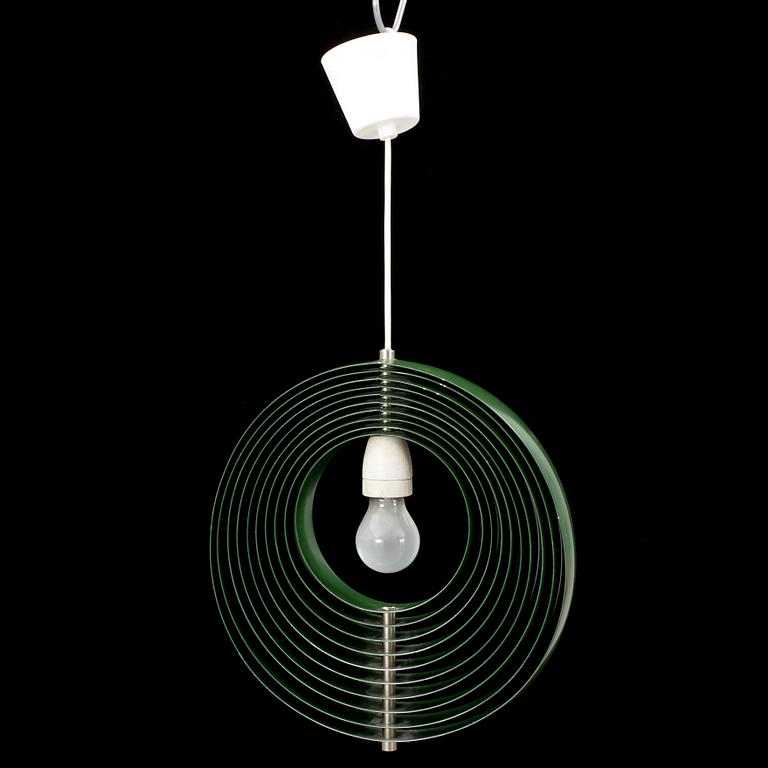 A "Moon lamp" designed by Verner Panton for Louis Poulsen.