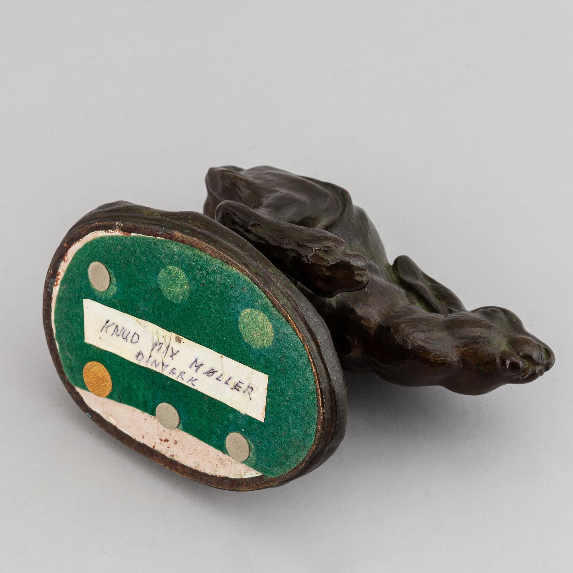 Knud Max Møller, sculpture, bronze, signed and dated -19.