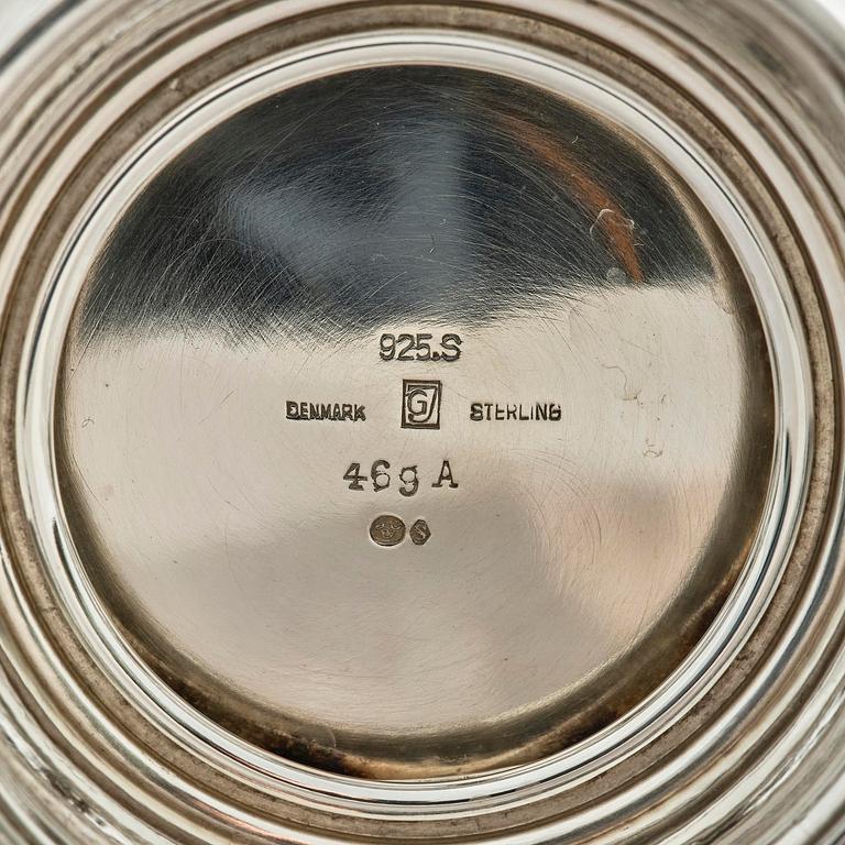 Georg Jensen, a sterling silver vase, design Harald Nielsen, model no 469A, Copenhagen, Denmark 1933-1944.