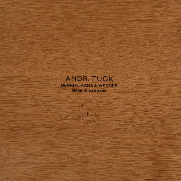 An oak coffee table by Hans J Wegner for Andreas Tuck.