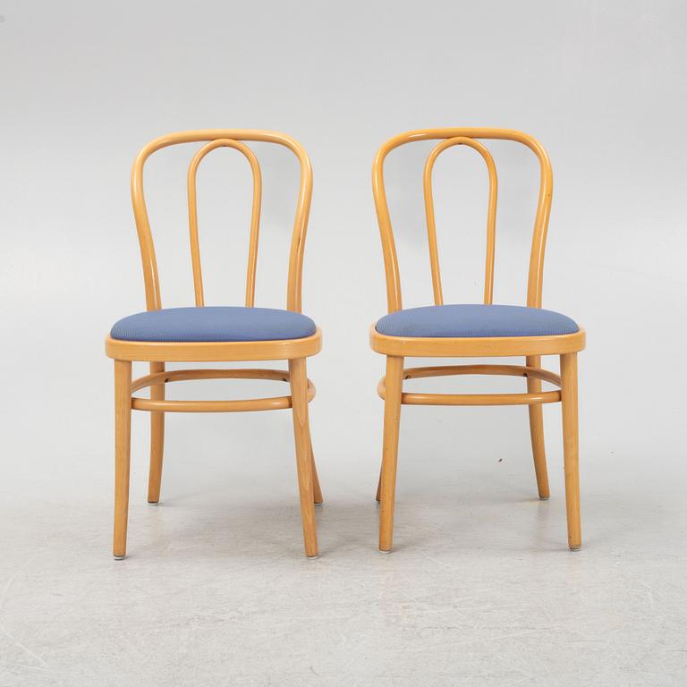 A set of eight beech wood 'Vienna' chairs from Gemla, end of the 20th Century.