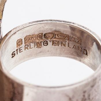 Björn Weckström, A stelringsilver ring "Jaara's dream". Lapponia 1969.