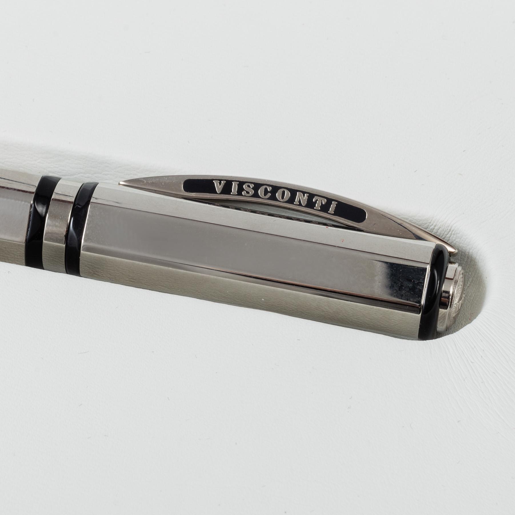 A Visconti Metropolis sterling silver fountain pen, Florence, Italy.