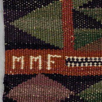 MÄRTA MÅÅS-FJETTERSTRÖM, A TEXTILE, ca 185,5 x 125,5-126,5 cm, signed MMF.