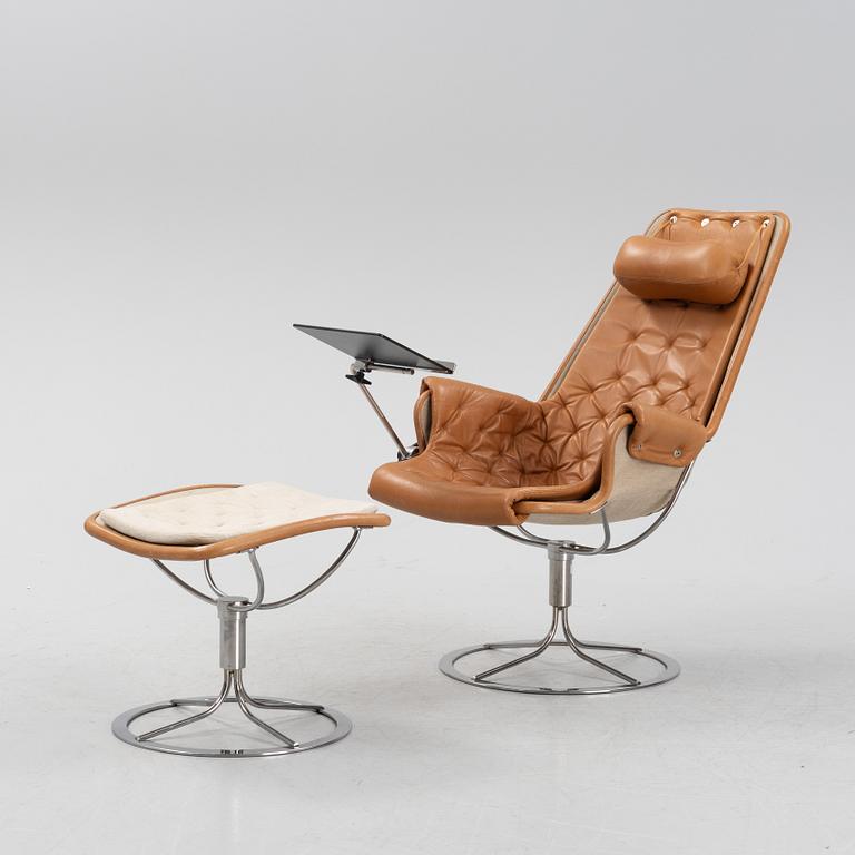 Bruno Mathsson, a 'Jetson' leather easy chair with ottoman, Dux.