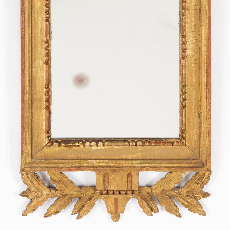 A Gustavian mirror, circa 1800.