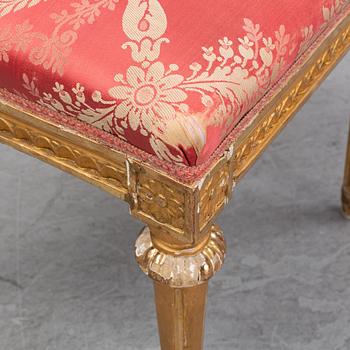 A Gustavian tabouret, decond half of the 18th Century.