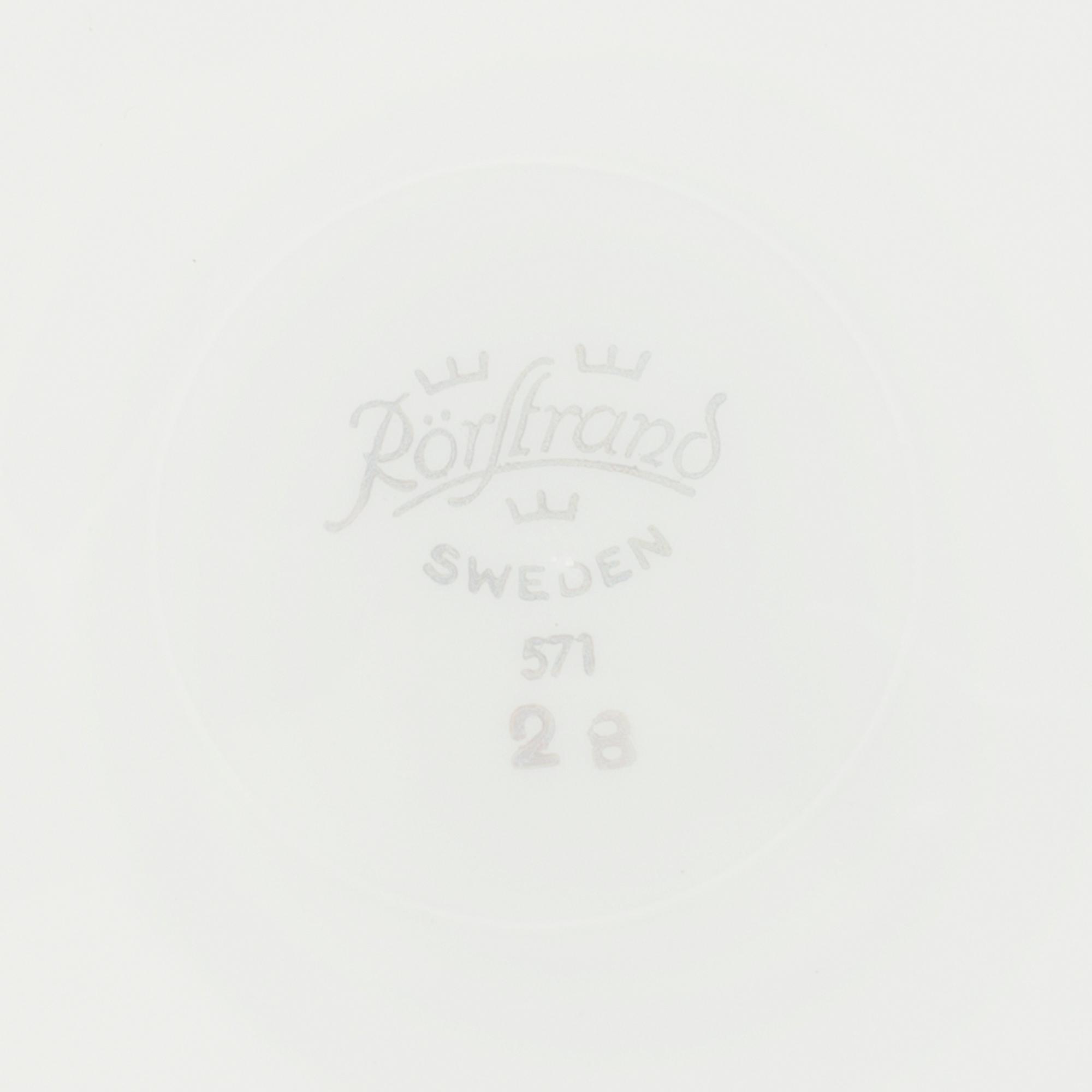 TESERVIS, 27 delar, porslin, Rörstrand 1956-57.