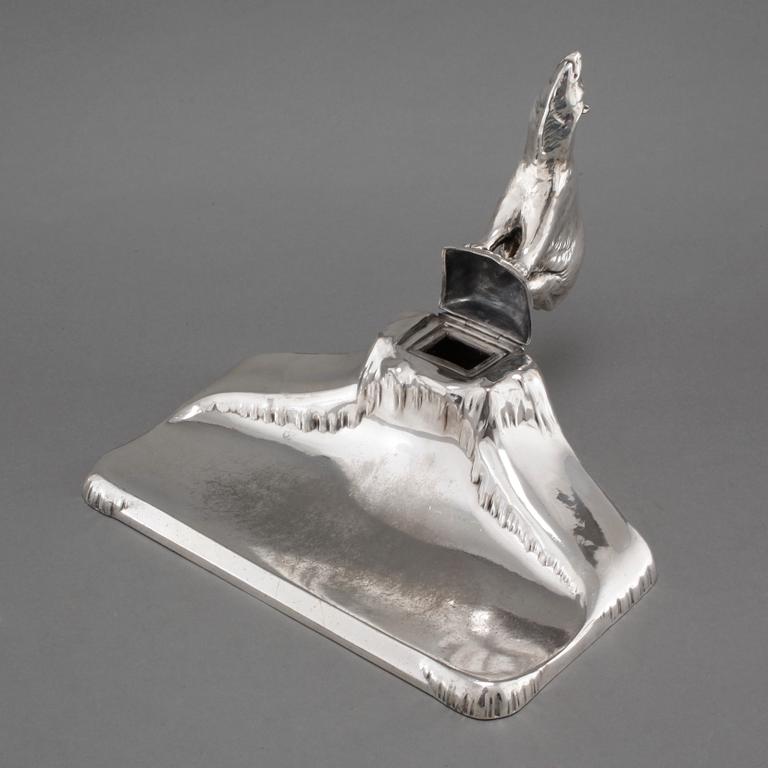 SKRIVBORSUPPSATS, nysilver, Madsen & T. Baagøe (M & TB), jugend, 1900-talets början.