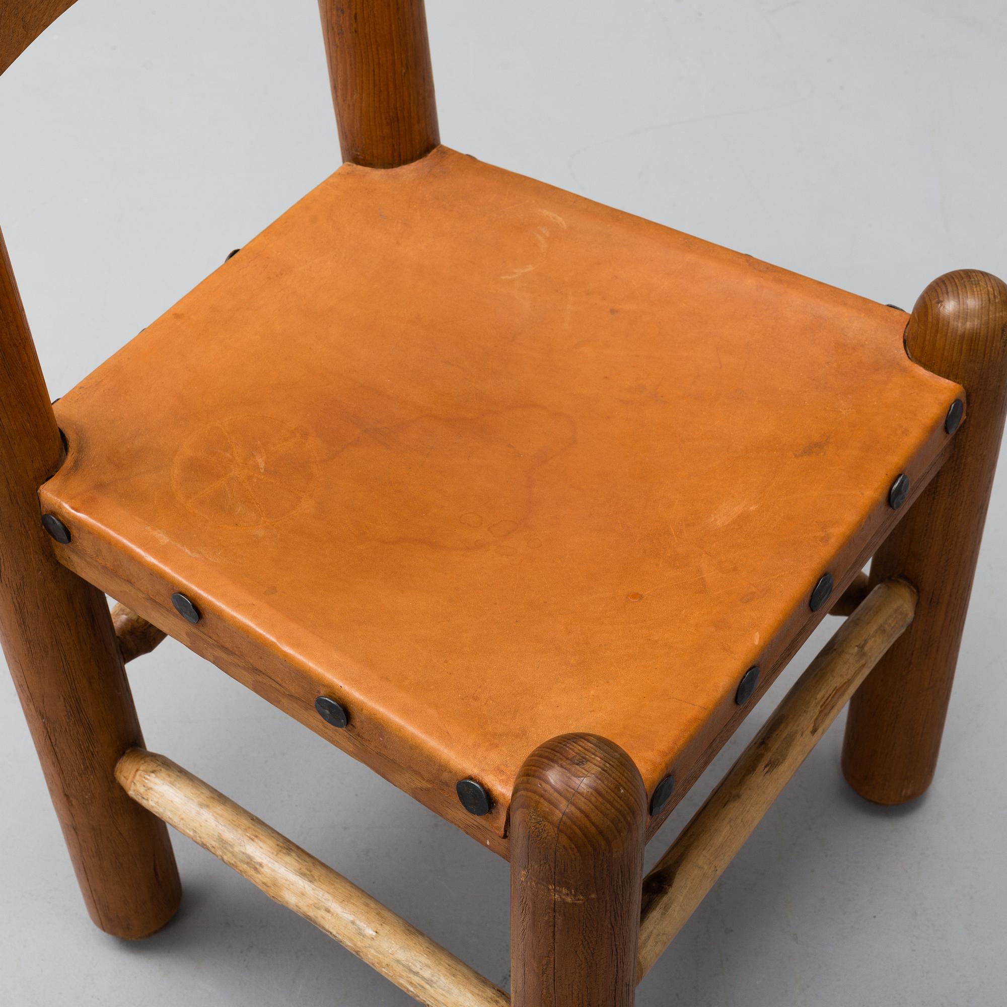 A set of four pine chairs, second half of the 20th century.