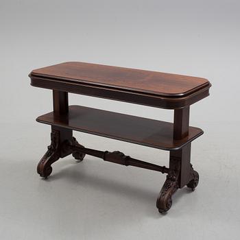 A 19th century large mahogany dumb waiter / shelf.