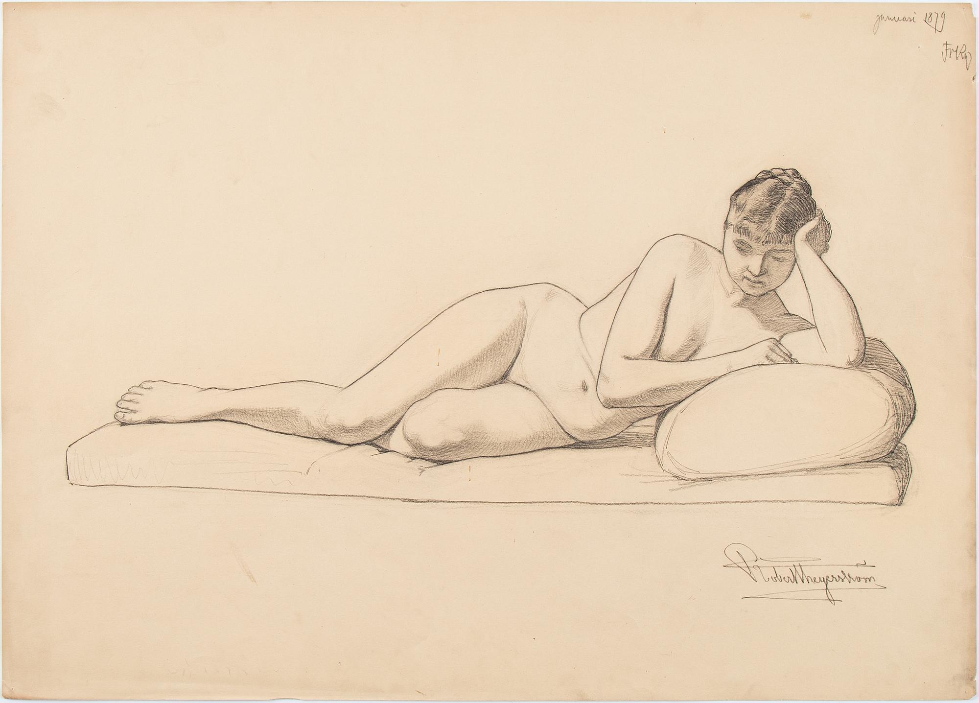 Eight signed and dated drawings by Robert Thegerström.