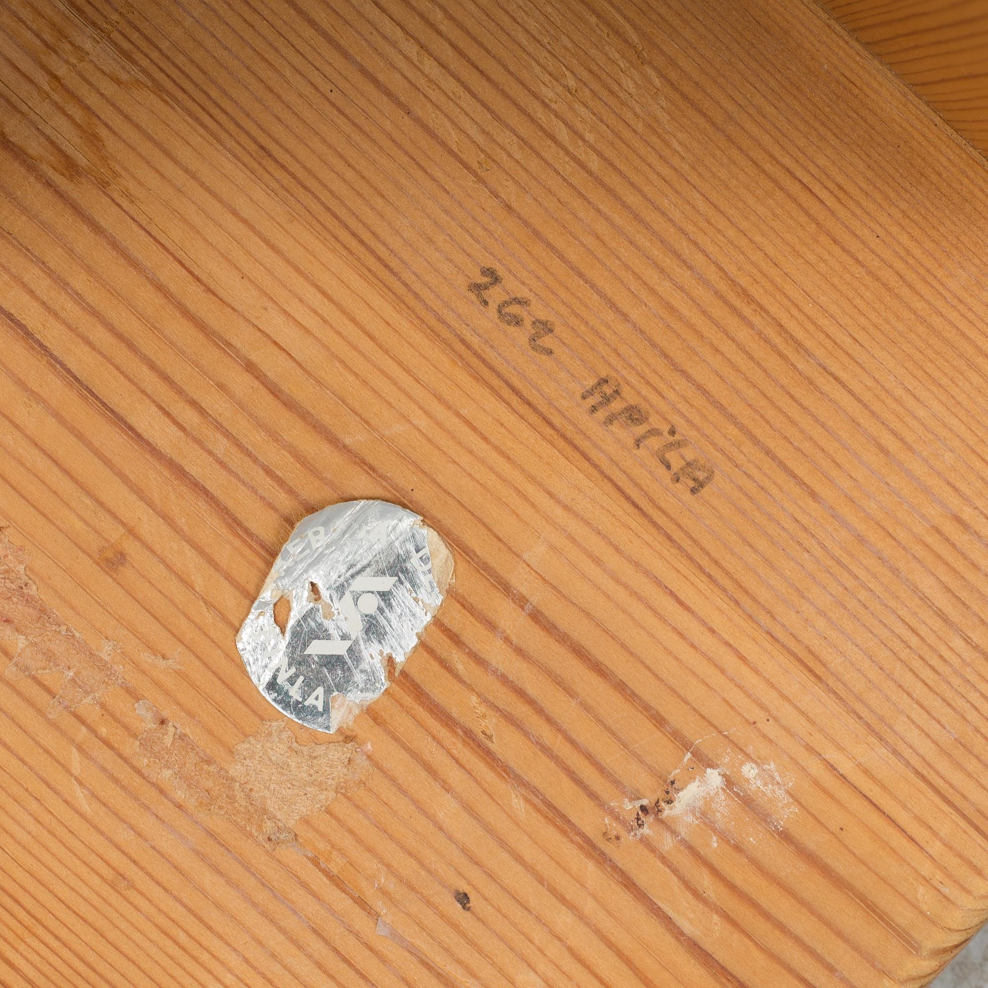 A pine stool probably designed by Lisa Johansson-Pape from Kervo Snickerifabrik, 1970s / 1980s.