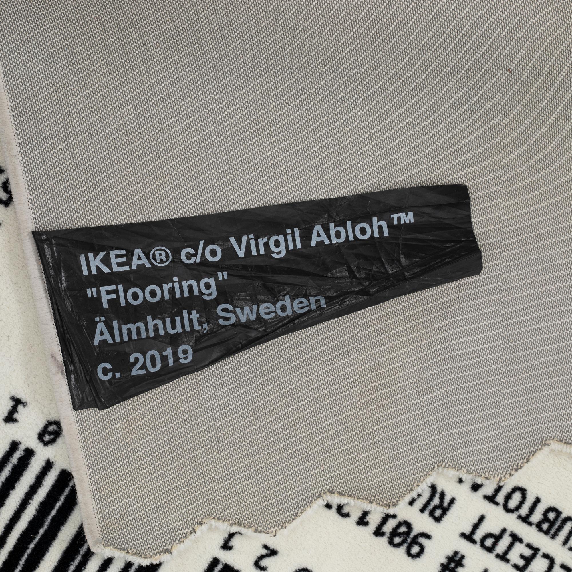 Virgil Abloh, matta "Kvitto", IKEA x Virgil Abloh, "MARKERAD" kollektion, ca 197 x 90 cm.