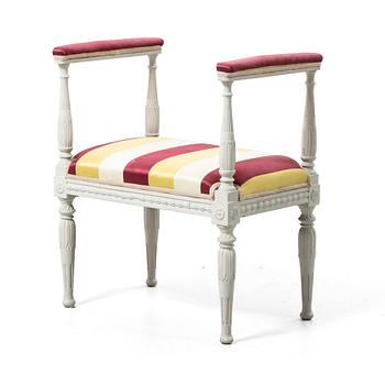 Late Gustavian banquet bench, circa 1800.
