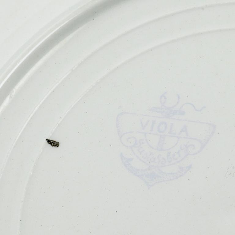 MATSERVIS, 49 delar, opakgods, "Viola", Gustavsberg, tillverkad 1895-1930.