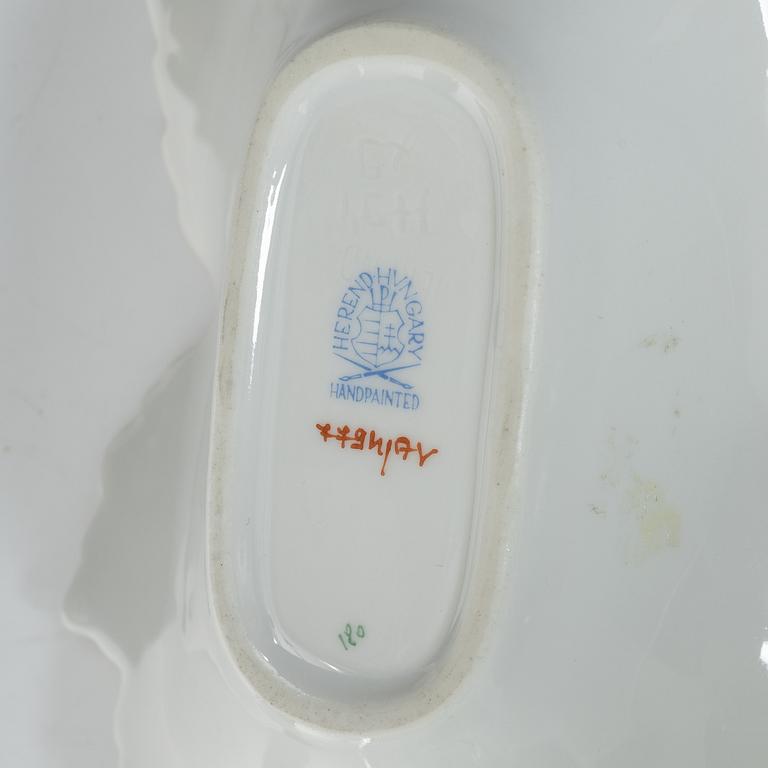 A 42-piece 'Chinese Bouquet' porcelain service and six 'Waldstein rose' coffee cups with saucers, Herend, Hungary.