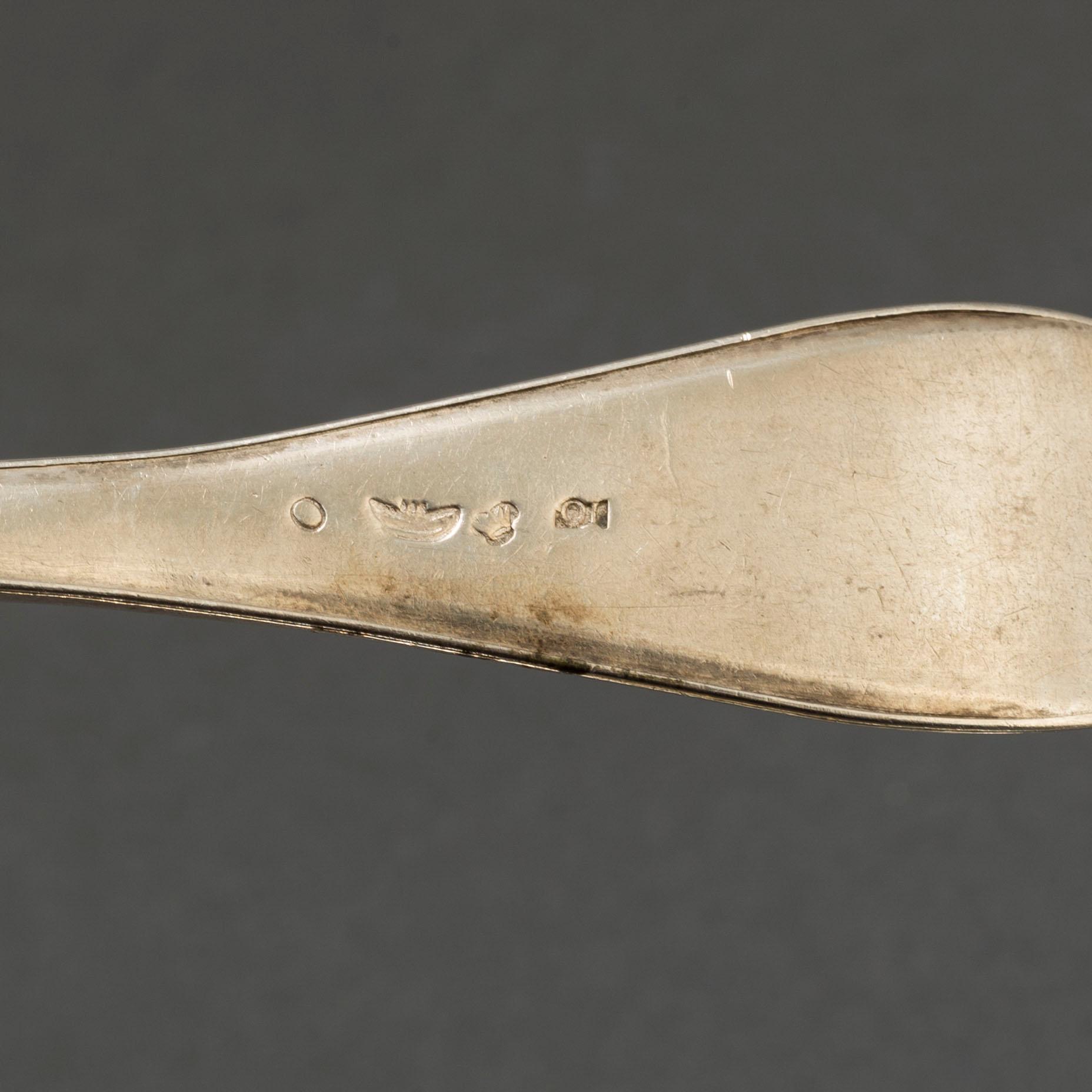 A silver cutlery, including 'Svensk Spets' and 'Svensk Rund', incl. GAB, CG Hallberg, 19/20th century (89 pc), 3171g.