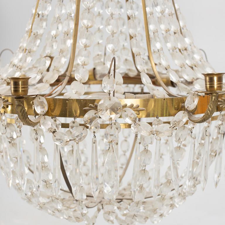 An Empire style chandelier, mid-20th Century.