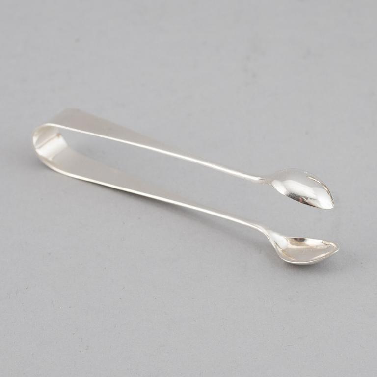 A swedish silver coffee pot, creamer and sugar box, J.E. Torsk, Stockholm 1900.