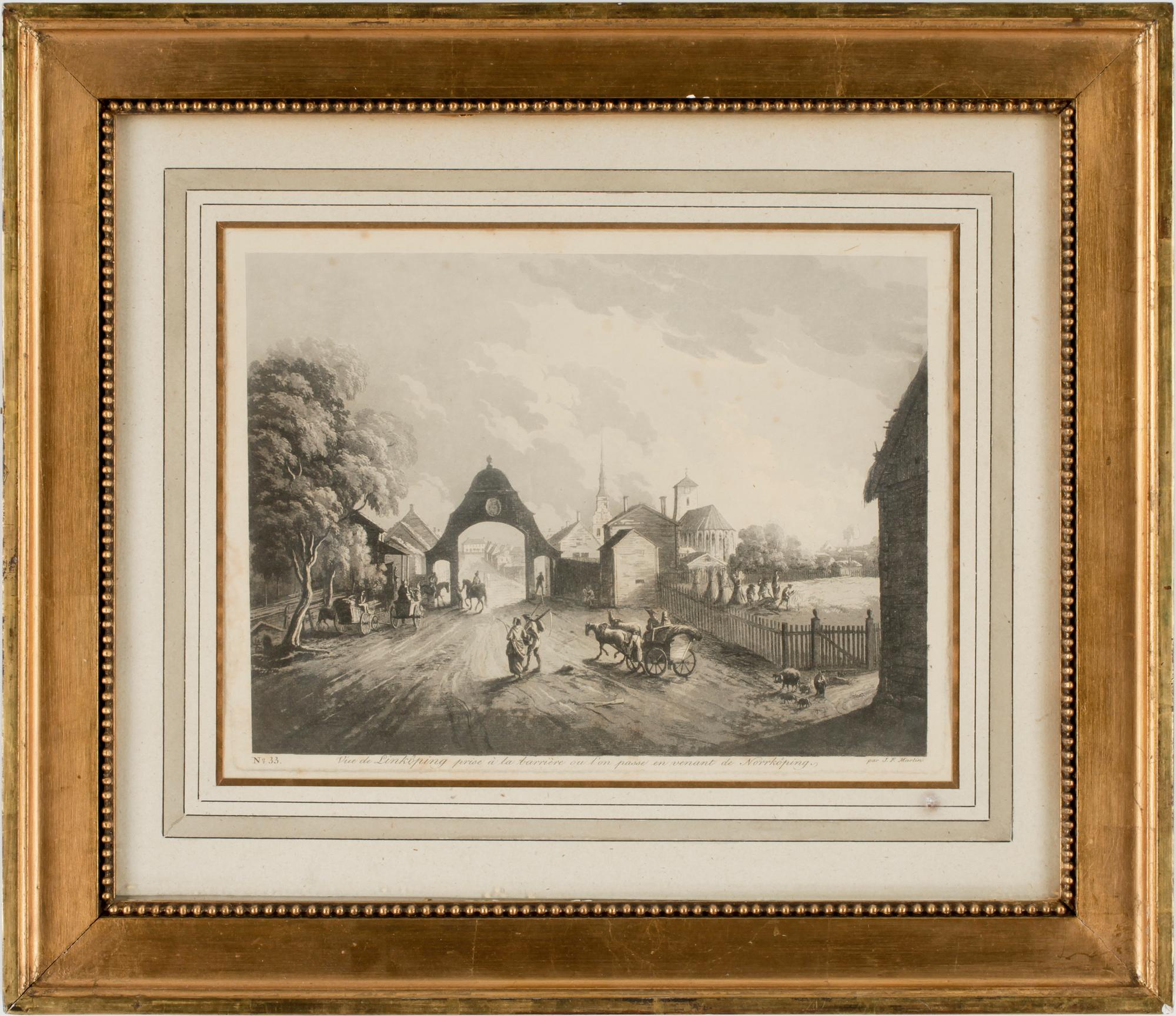 JOHAN FREDRIK MARTIN, efter, akvatint, 1800-tal.