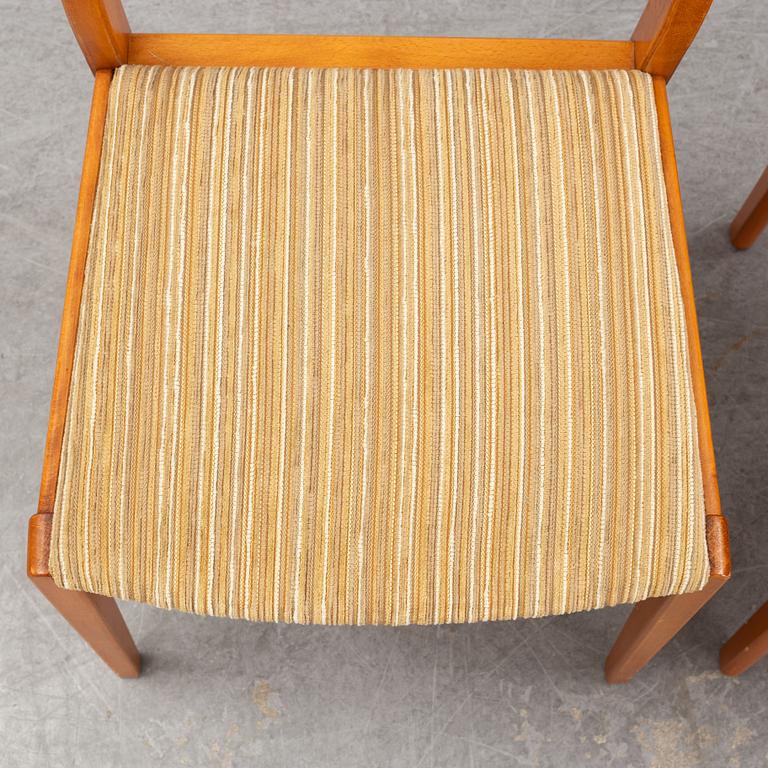 A set of eight beech chairs, 1960's.