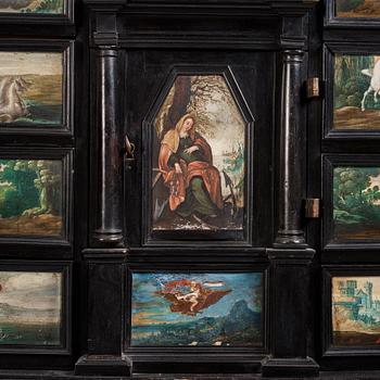 A Baroque landscape cabinet, presumably Flemish, second half of the 17th century.