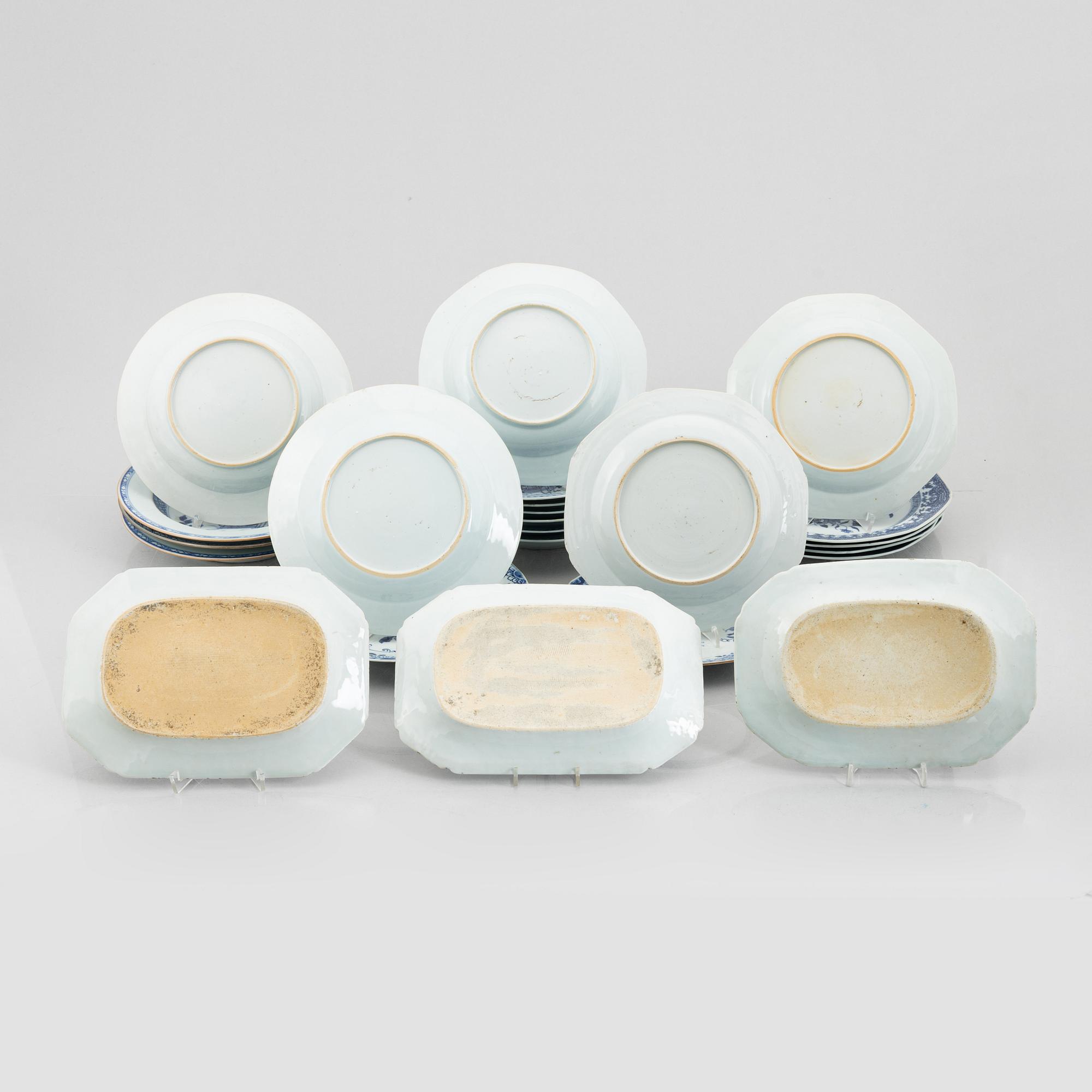 23 pieces of export porcelain, China,.