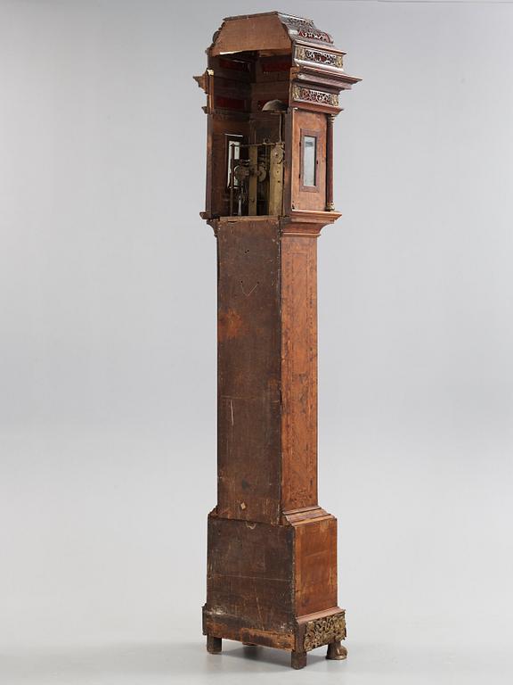 A Baroque late 17th century longcase clock by Johannes Fischer, probably Dutch.