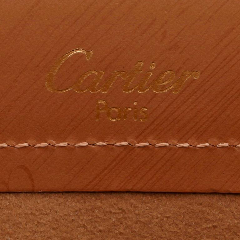 CARTIER, a beige leather handbag, "Cage".