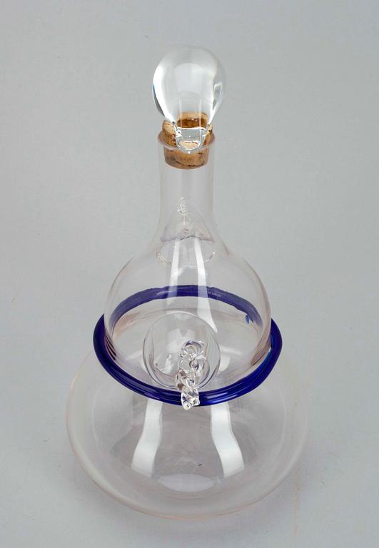 KARAFF, glas, "Art Josefina"  sign. Björn Weckström, Notsjö.