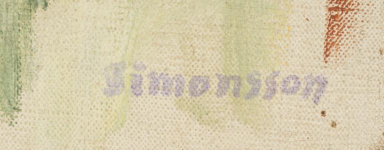 Birger Simonsson, oil on canvas, stamped signature.