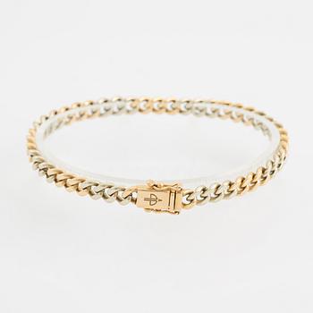 Armband, 18K tvåfärgat guld, Balestra, pansarlänk.