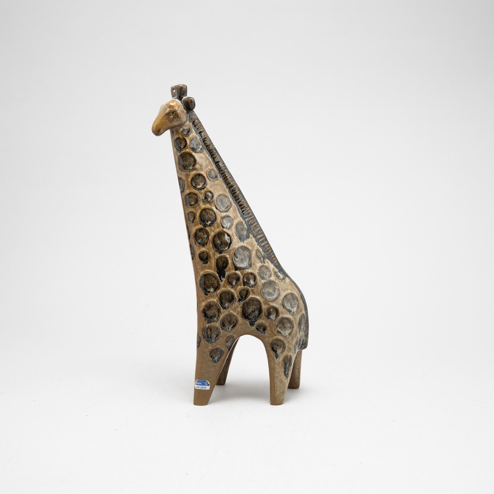 A soneware figurine, giraff, by Lisa Larson, from the series 'Stora Zoo', Gustavsberg.