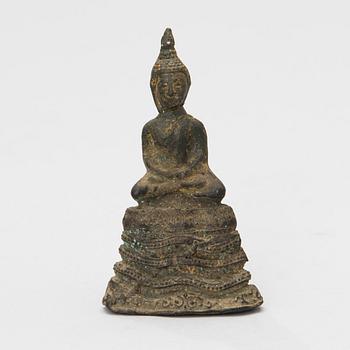 Buddha sculpture, brass, Thailand first half of the 20th century.