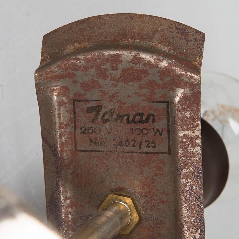 Gunnel Nyman, taklampa, modell 1602/81003, Idman 1940-luku.