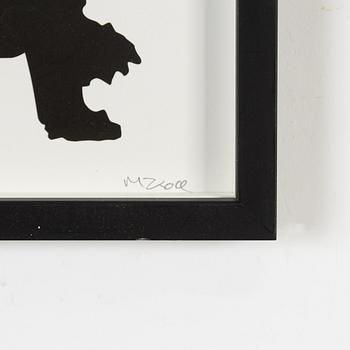 Makode Linde, lithograph in colours, signed Makode and numbered 71/120 in pencil.