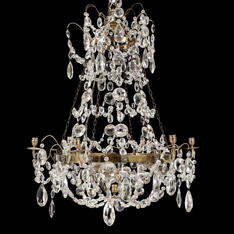 LJUSKRONA, gustaviansk stil, tidigt 1900-tal. Höjd ca 90 cm.