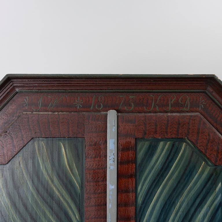 A cabinet, Värmland, dated 1873.