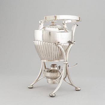 A swedish silver teapot with stand, K Andersson, Stockholm 1905.