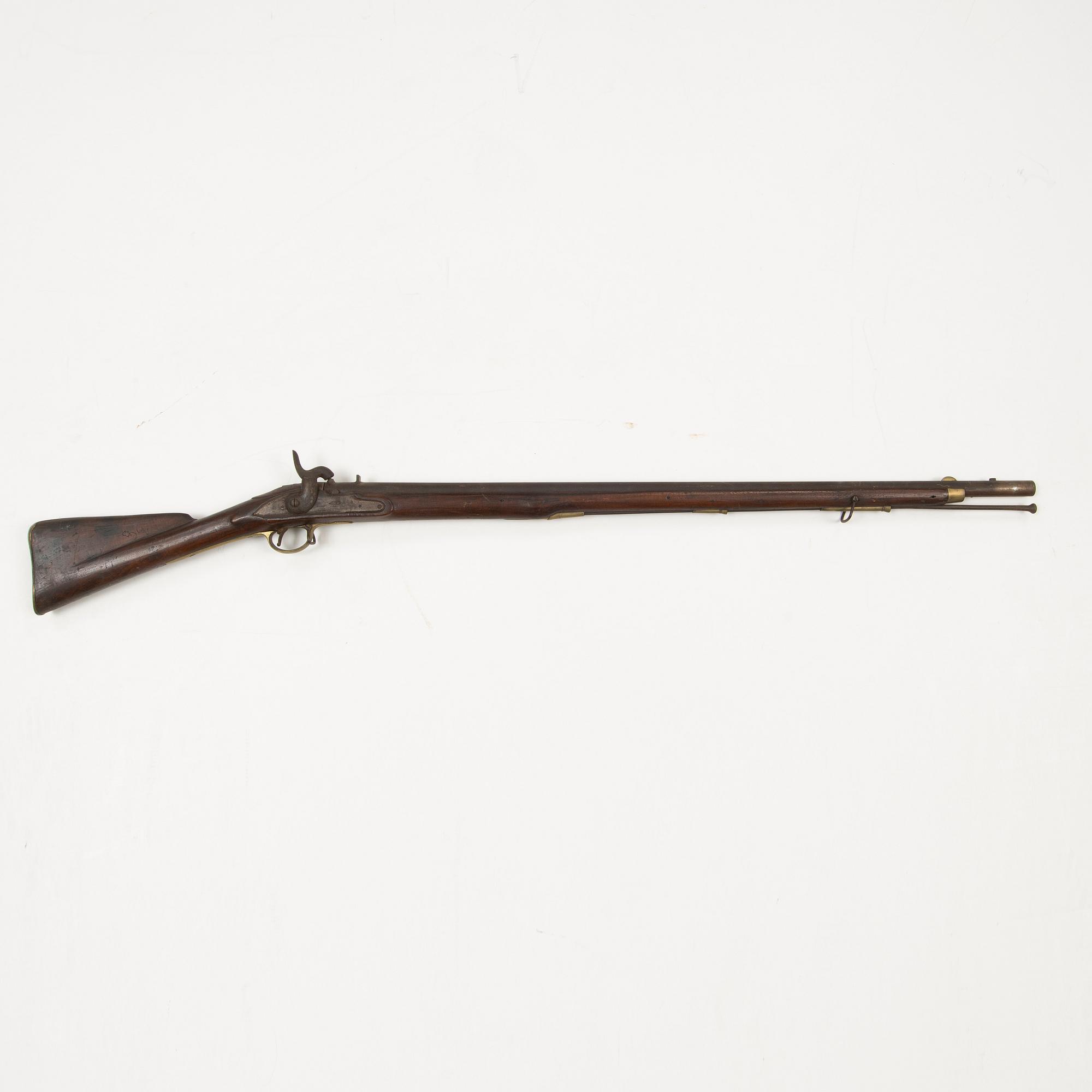 A 18th Century Swedish-British converted percussion gun.