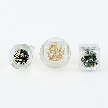Siv Lagerström, three rings, acrylic plastic. 1970s.