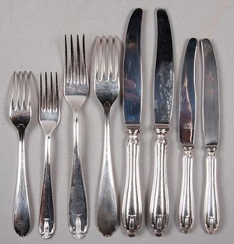BESTICKSERVIS, 83 delar, silver. "Vasa". GAB, bla 1957.