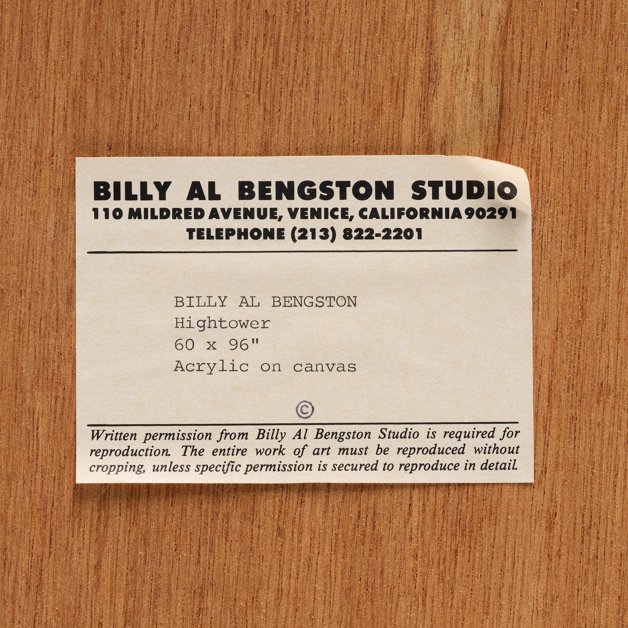Billy Al Bengston, "Hightower".