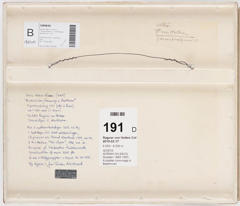 Gösta Adrian-Nilsson, "Musikstilleben - Hommage á Beethoven".