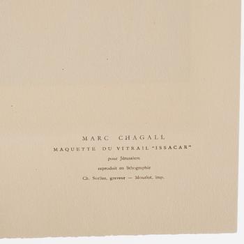 MARC CHAGALL, efter, färglitografi, signerad och numrerad 88/150.