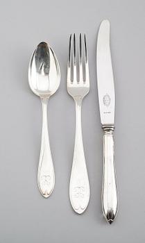 BESTICK, 14 delar, silver, svenska stämplar, 1930-tal. Vikt ca 756 gram.