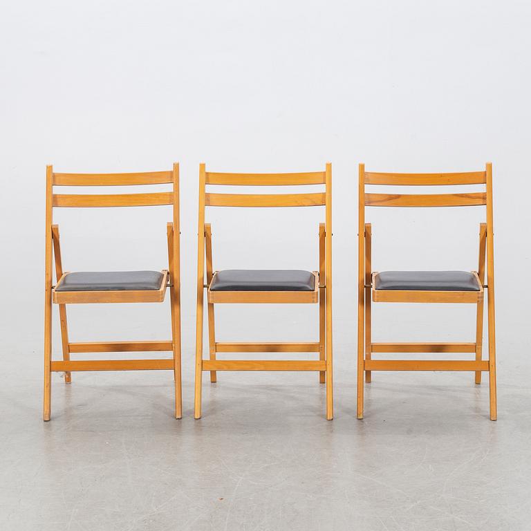 Six folding chairs second half of the 20th century.