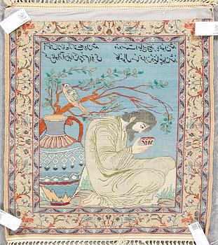 MATTA, old Isfahan figural, ca 78x70 cm.